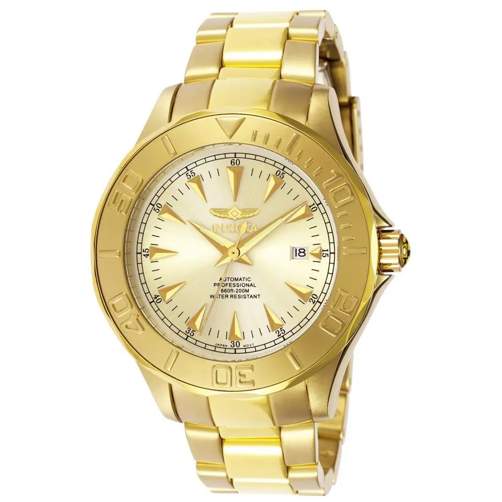 Invicta Men`s 7039 Signature Automatic 3 Hand Champagne Dial Watch