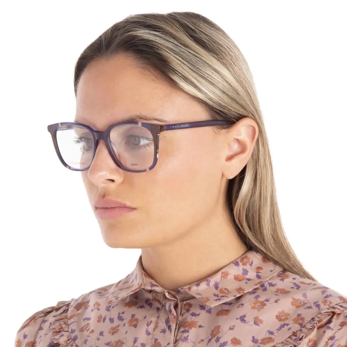 Carolina Herrera Demo Square Ladies Eyeglasses CH 0065 0E53 52 CH 0065 0E53 52