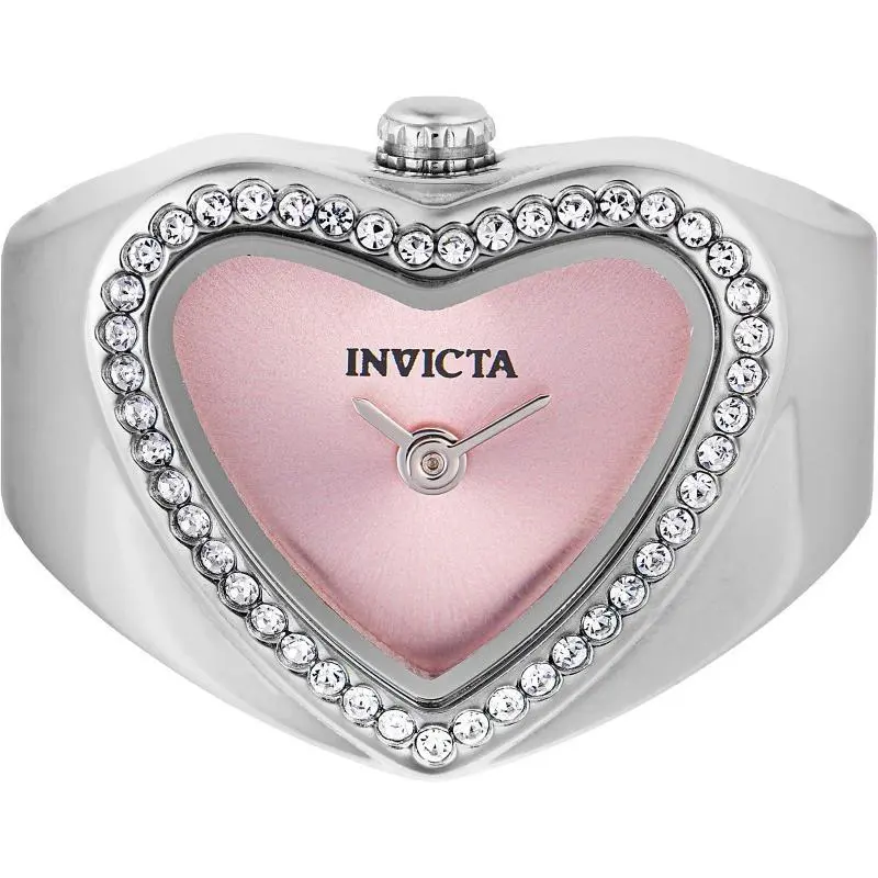 Invicta Women`s 49571 Mini Quartz Pink Dial Ring Watch