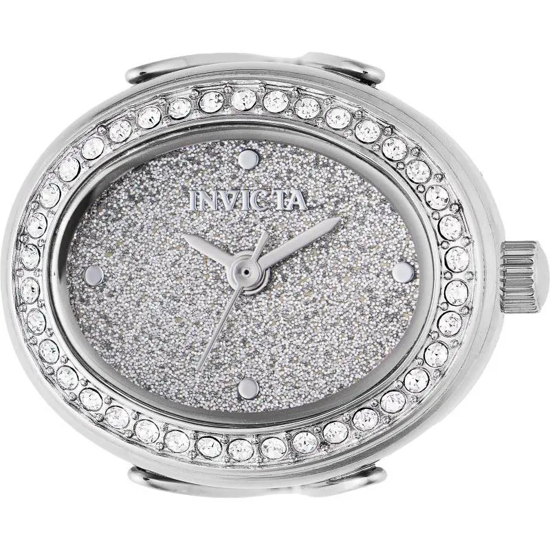Invicta Women`s 49594 Mini Quartz Silver Dial Ring Watch