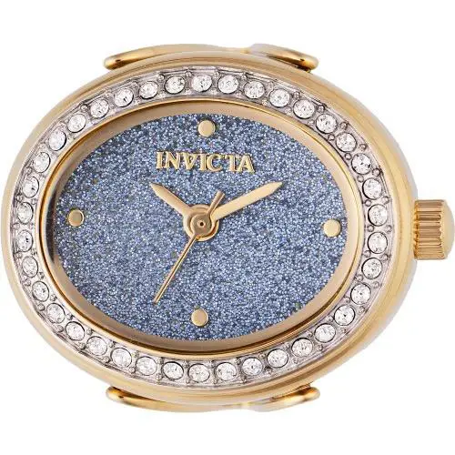 Invicta Women`s 49603 Mini Quartz 2 Hand Blue Dial Ring Watch