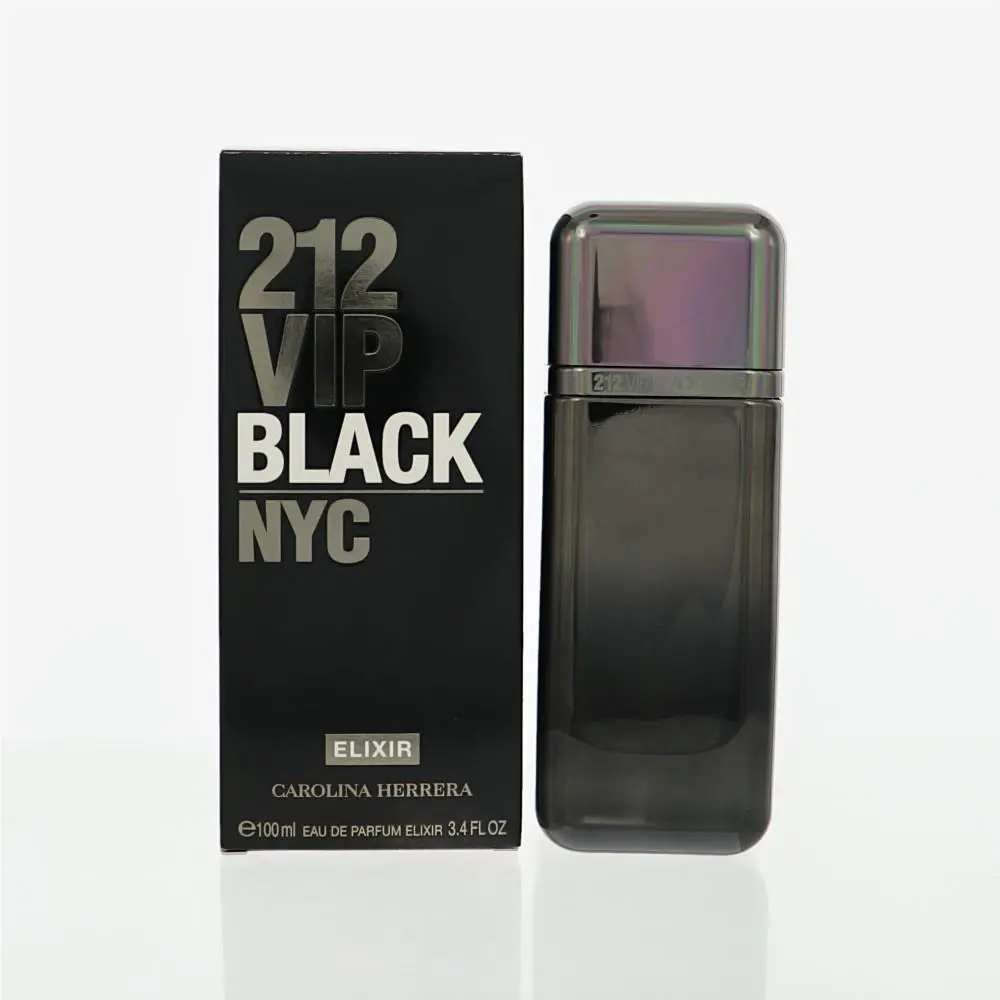 212 Vip Black Elixir by Carolina Herrera Box For Men 3.4 Oz Eau De Parfum Spray