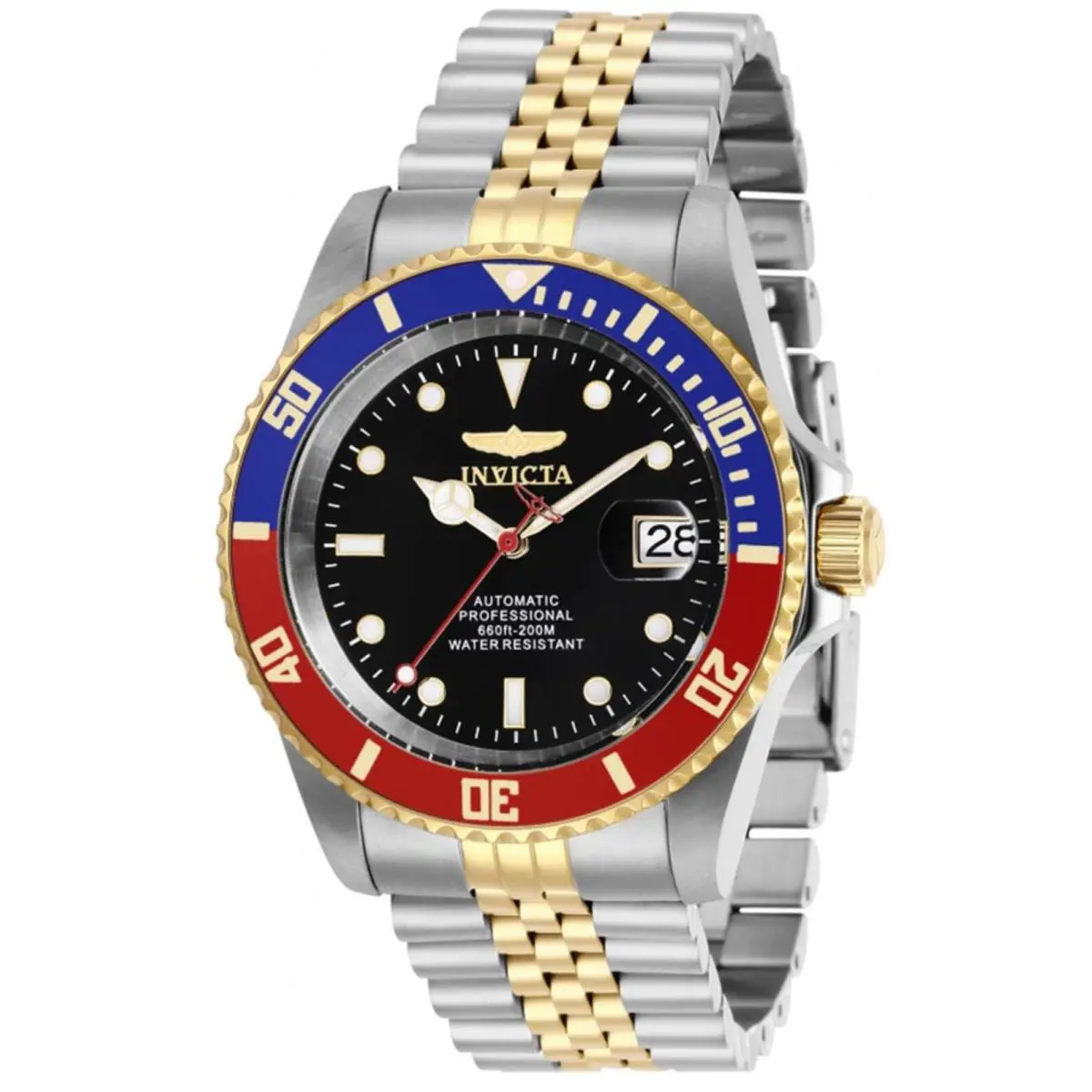 Invicta Pro Diver Navigator Automatic Men`s Watch - 42mm Steel Gold 29180
