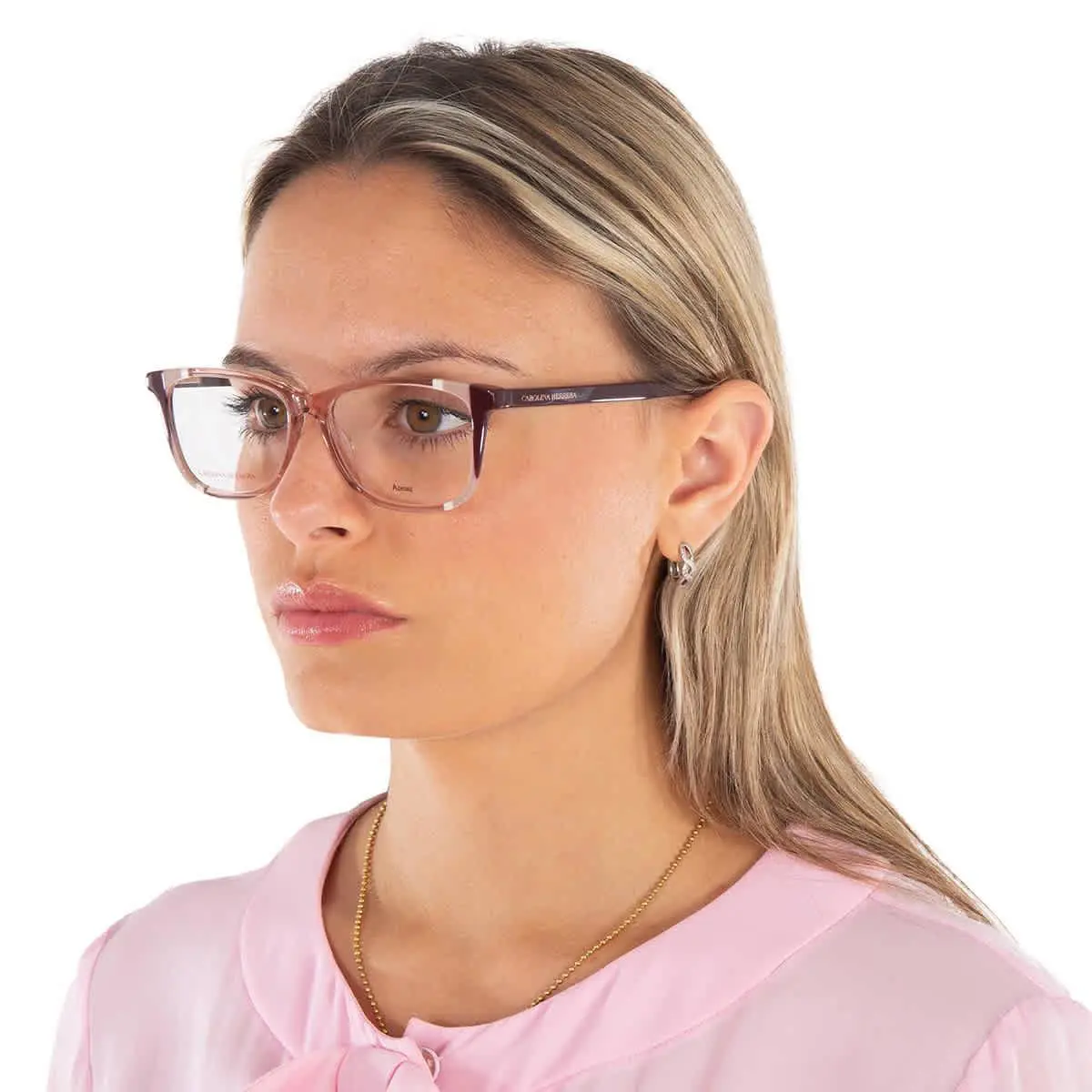 Carolina Herrera Demo Square Ladies Eyeglasses CH 0066 0C19 53 CH 0066 0C19 53