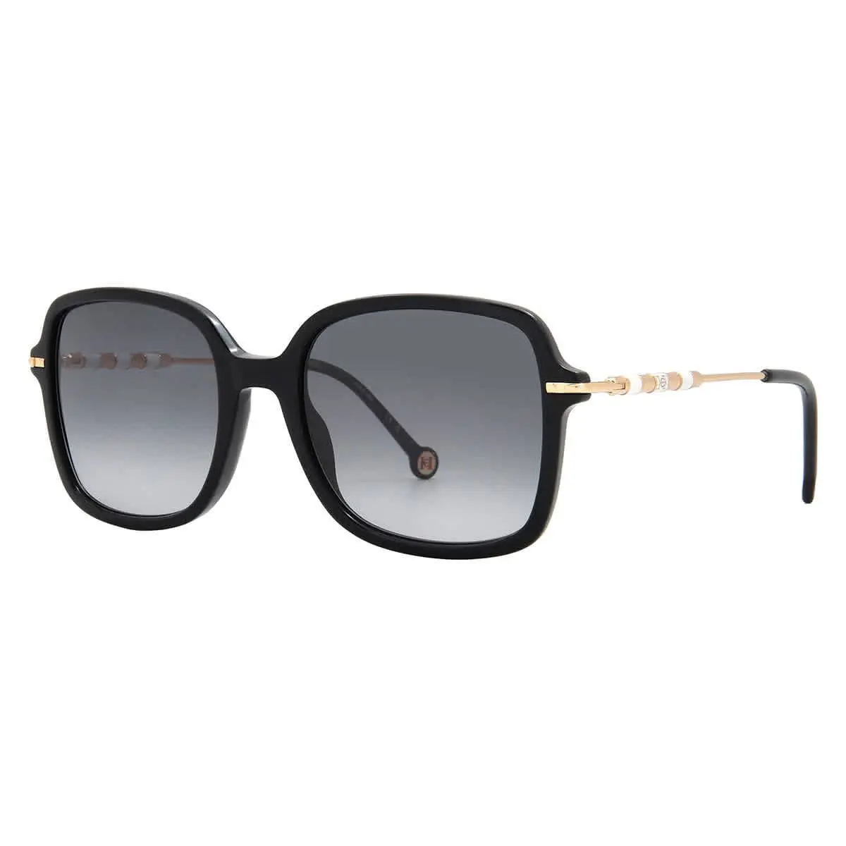 Carolina Herrera Grey Shaded Butterfly Ladies Sunglasses Her 0101/S 0807/9O 55 - Black, Frame: Black, Lens: Grey