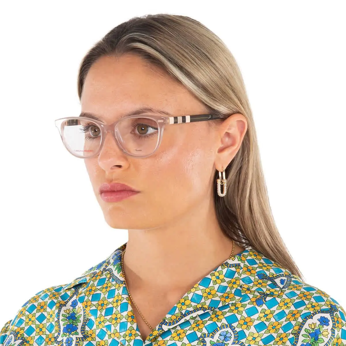 Carolina Herrera Demo Cat Eye Ladies Eyeglasses CH 0048 03IO 53 CH 0048 03IO 53
