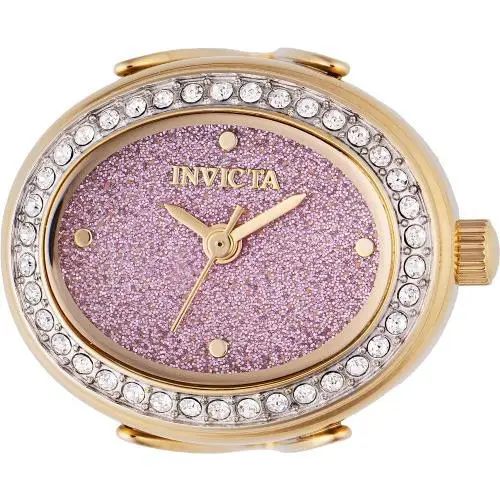 Invicta Women`s 49600 Mini Quartz 2 Hand Pink Dial Ring Watch