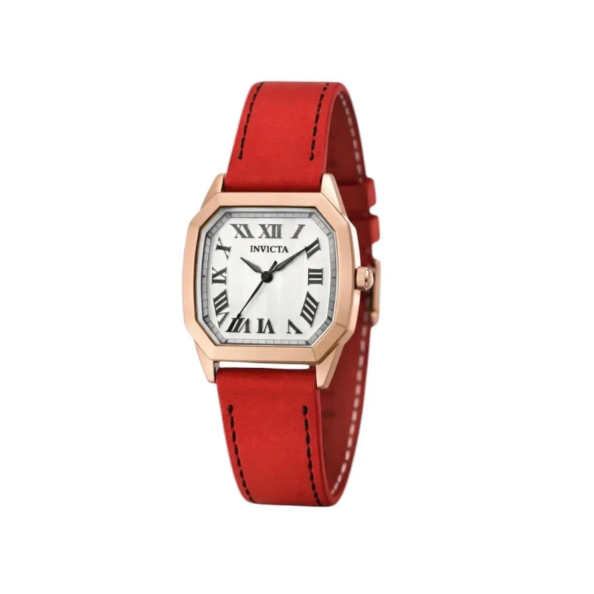 Invicta Wildflower 50590 30mm Gold Tone Red Leather Band Ladies Watch - Gold