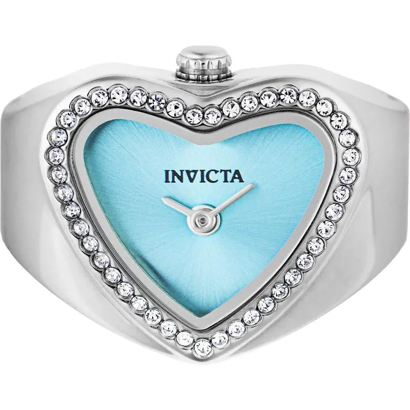 Invicta Women`s 49573 Mini Quartz Light Blue Dial Ring Watch