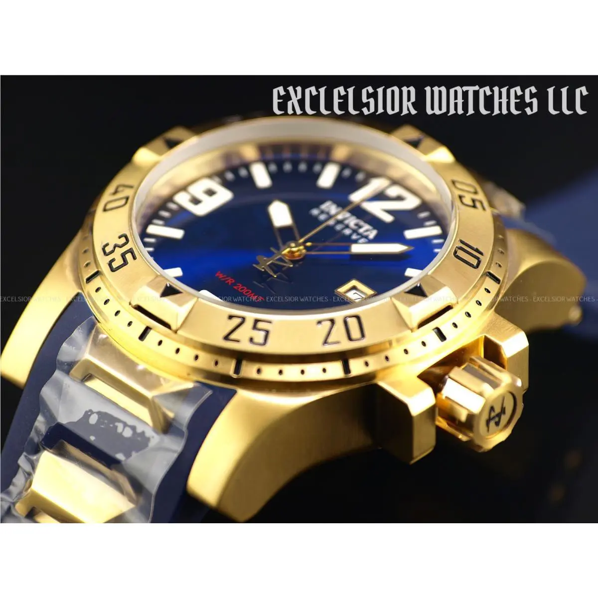 Invicta Men`s Rare 6254 Excursion Swiss Made Reserve Blue Dial 200m Diver Watch