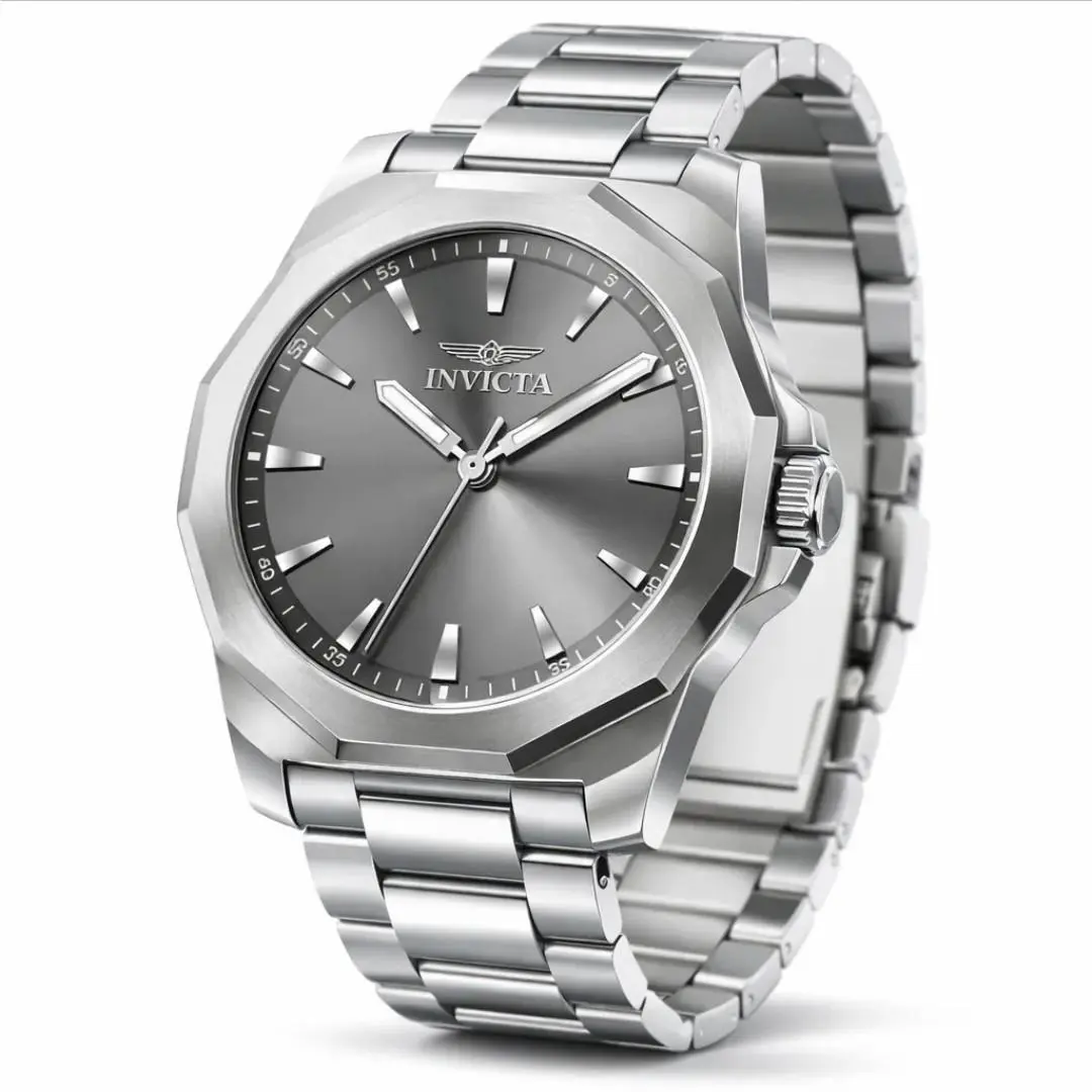 Invicta Speedway Silver Dial 42mm Octagon Silver Steel Men`s Watch