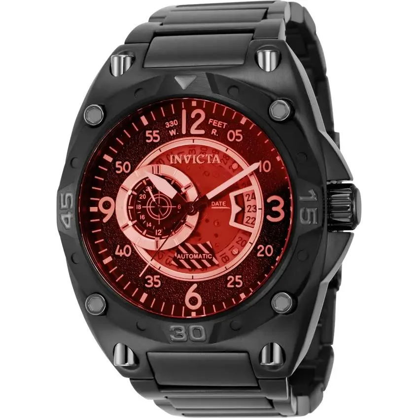 Aviator Deep Radar Red Men`s 50mm Automatic Tinted Crystal Watch 40278 by Invicta