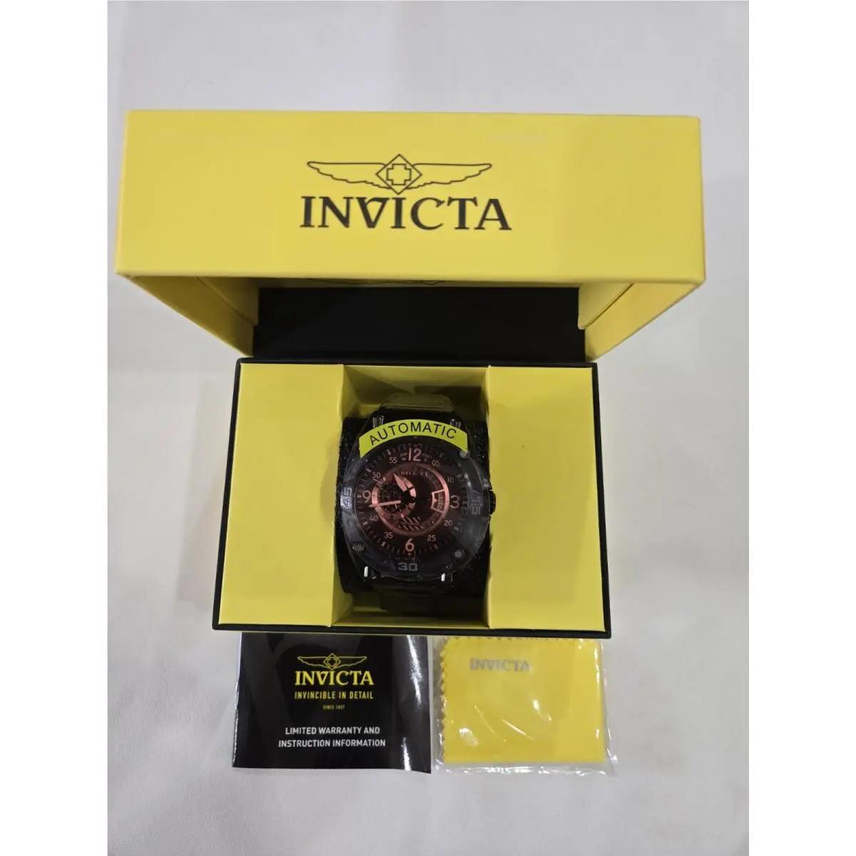 Invicta Men`s Aviator Automatic Watch 40278 Diving 100m 330ft Bracelet Strap