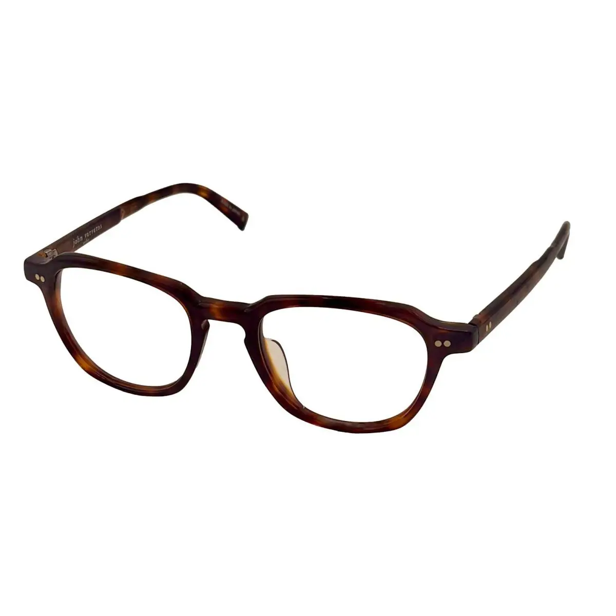 John Varvatos Mens Havana Tortoise Eyeglass Plastic Square Frame V204. 50mm
