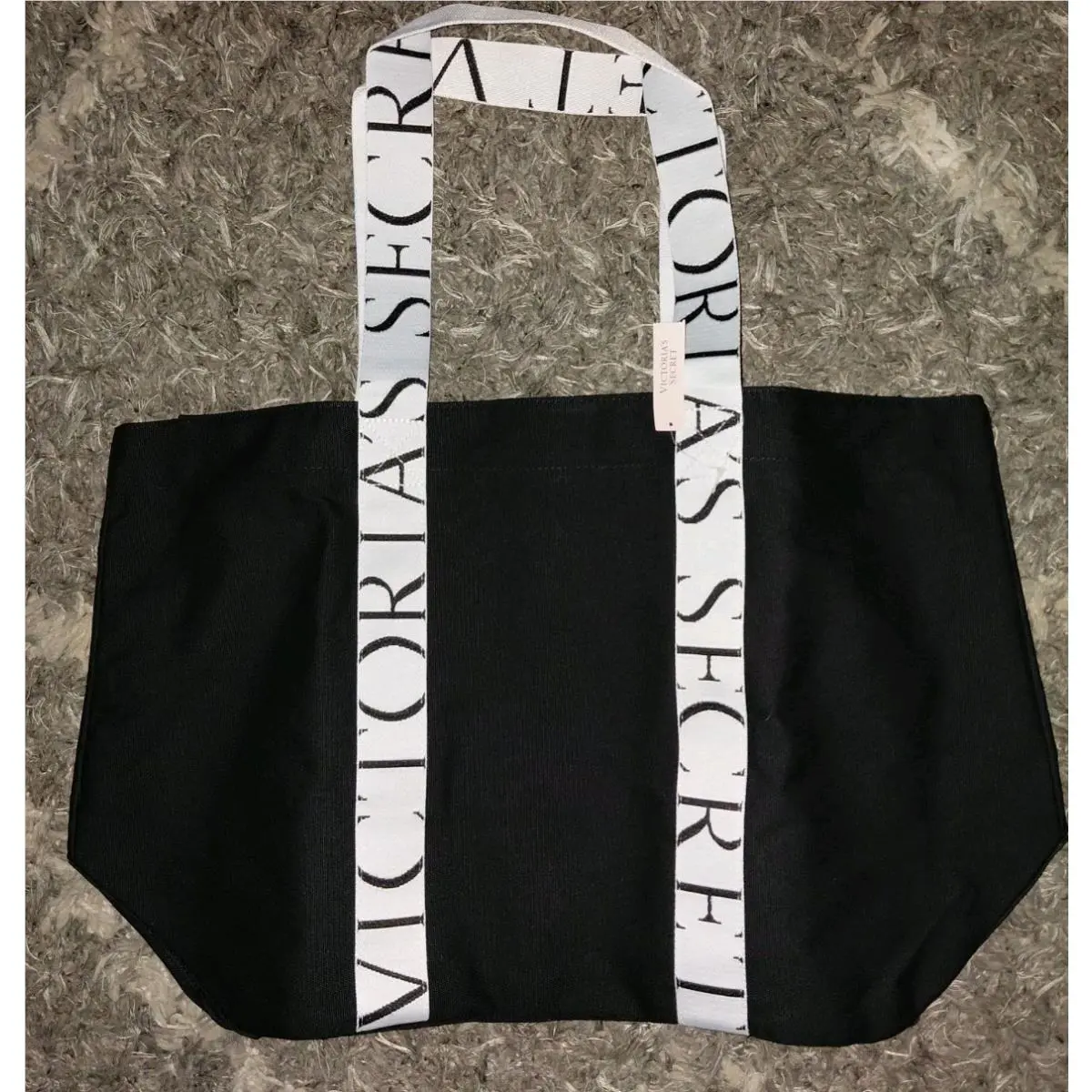 Victoria`s Secret Black Logo/ Leopard Tote Bag