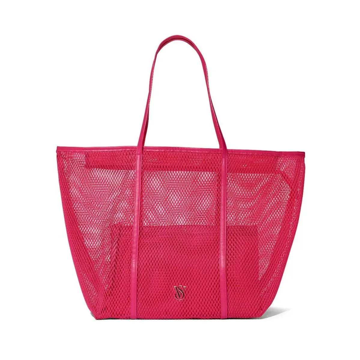 Victoria’s Secret Fuchsia Mesh Tote Pouch Set