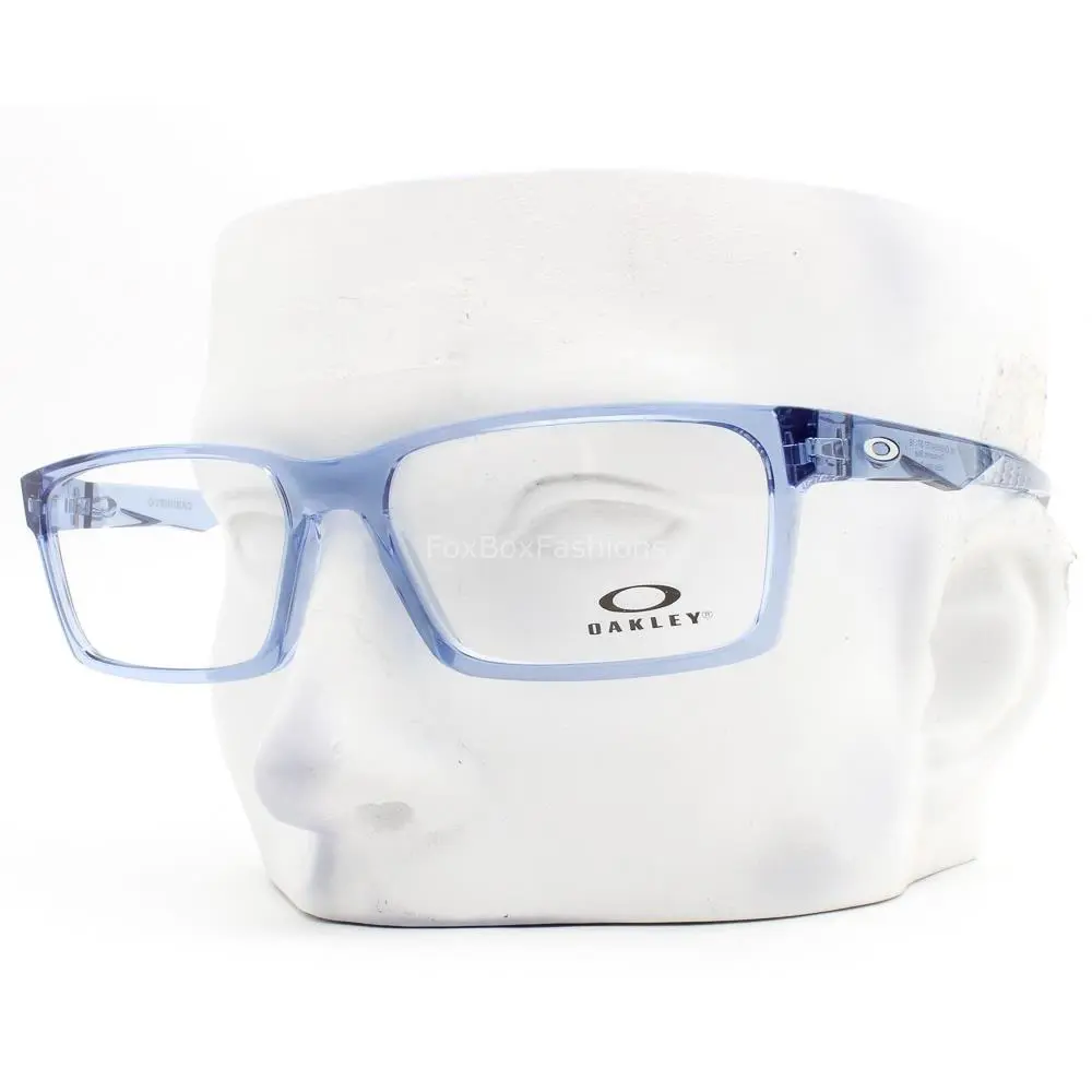 Overhead Eyeglasses OX8060-0757 Glasses Transparent Blue 57mm with Case by Oakley