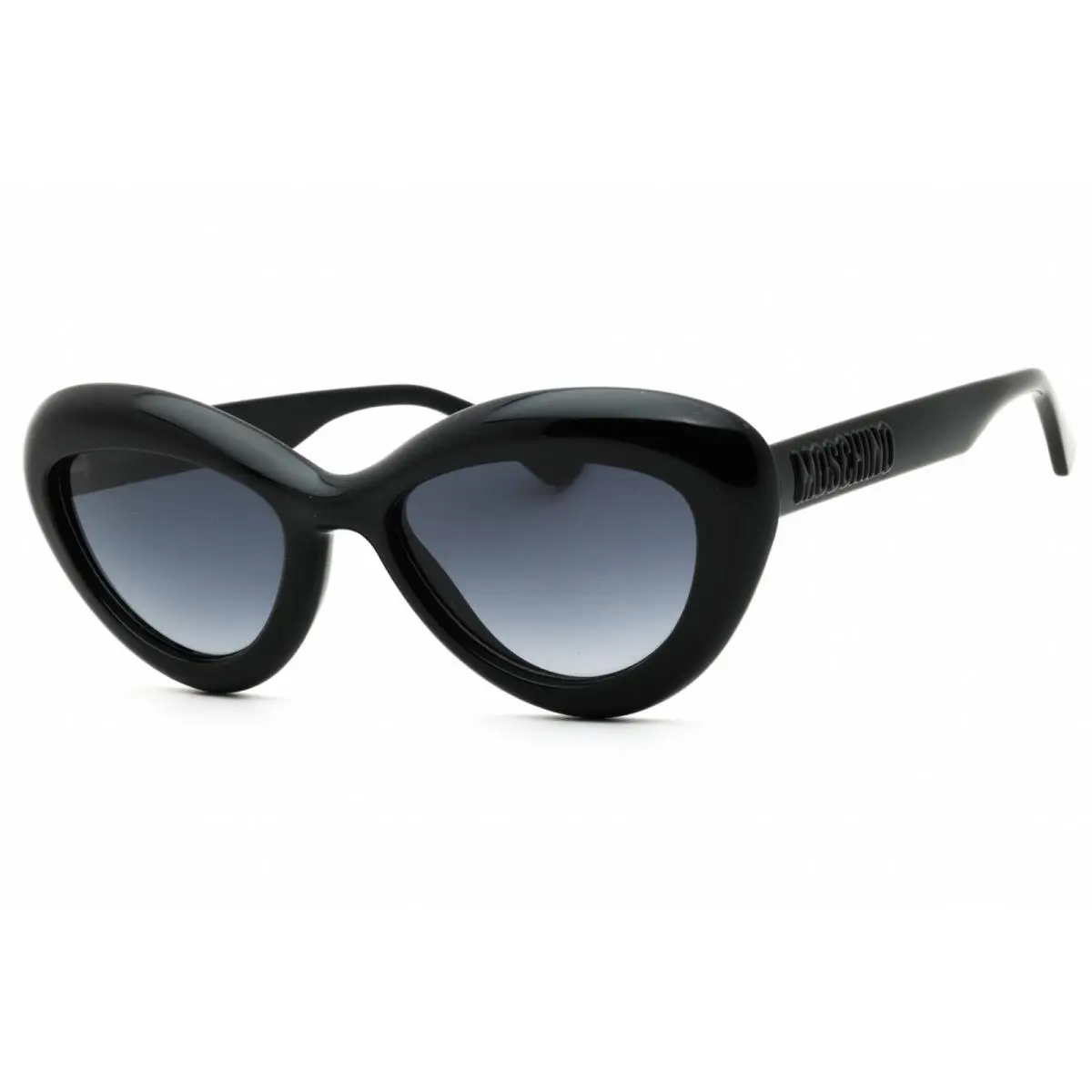 Women`s Sunglasses Black Cat Eye Shape Full Rim Frame MOS163/S 0807 9O by Moschino