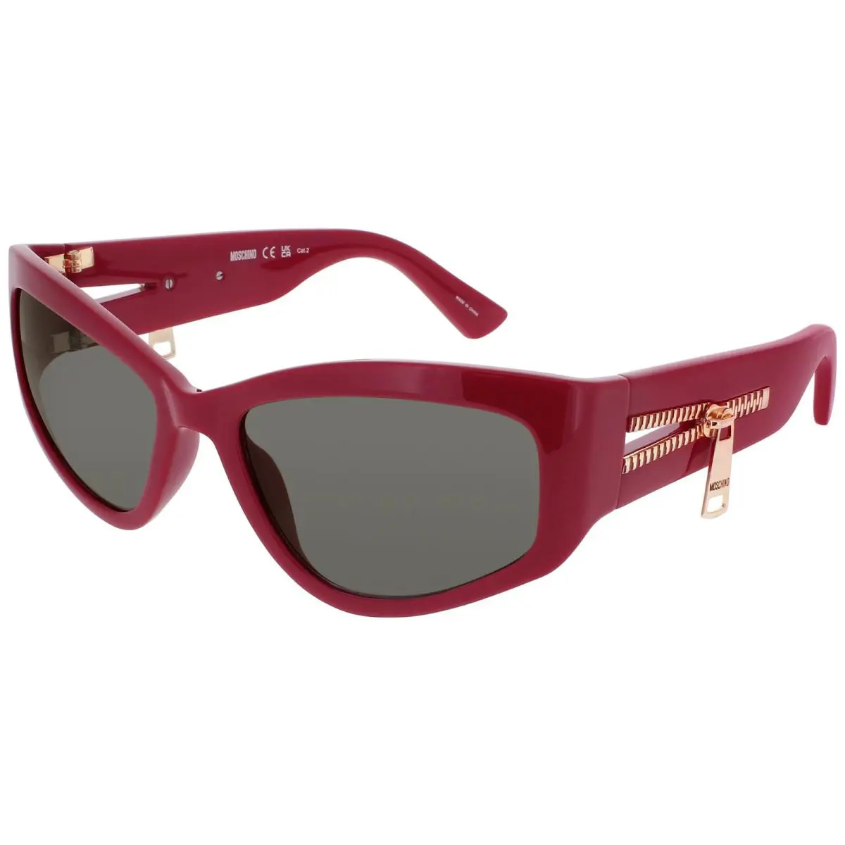Moschino Mos 158/S 0C9A/IR 0C9A Sunglasses Red Frame Grey Lenses 59 mm