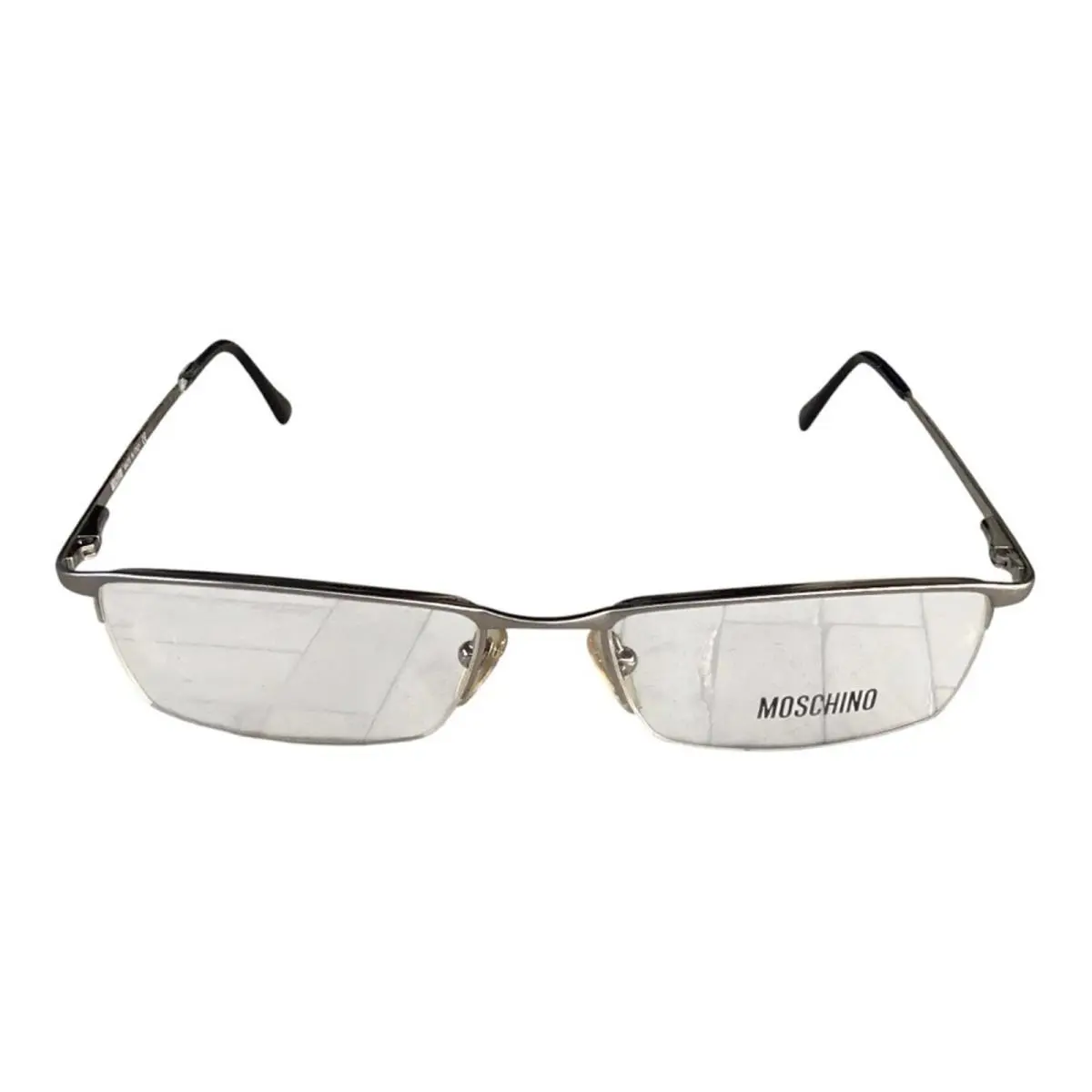 Moschino Silver M3210 Wire Rim Glasses Unisex Half Frame