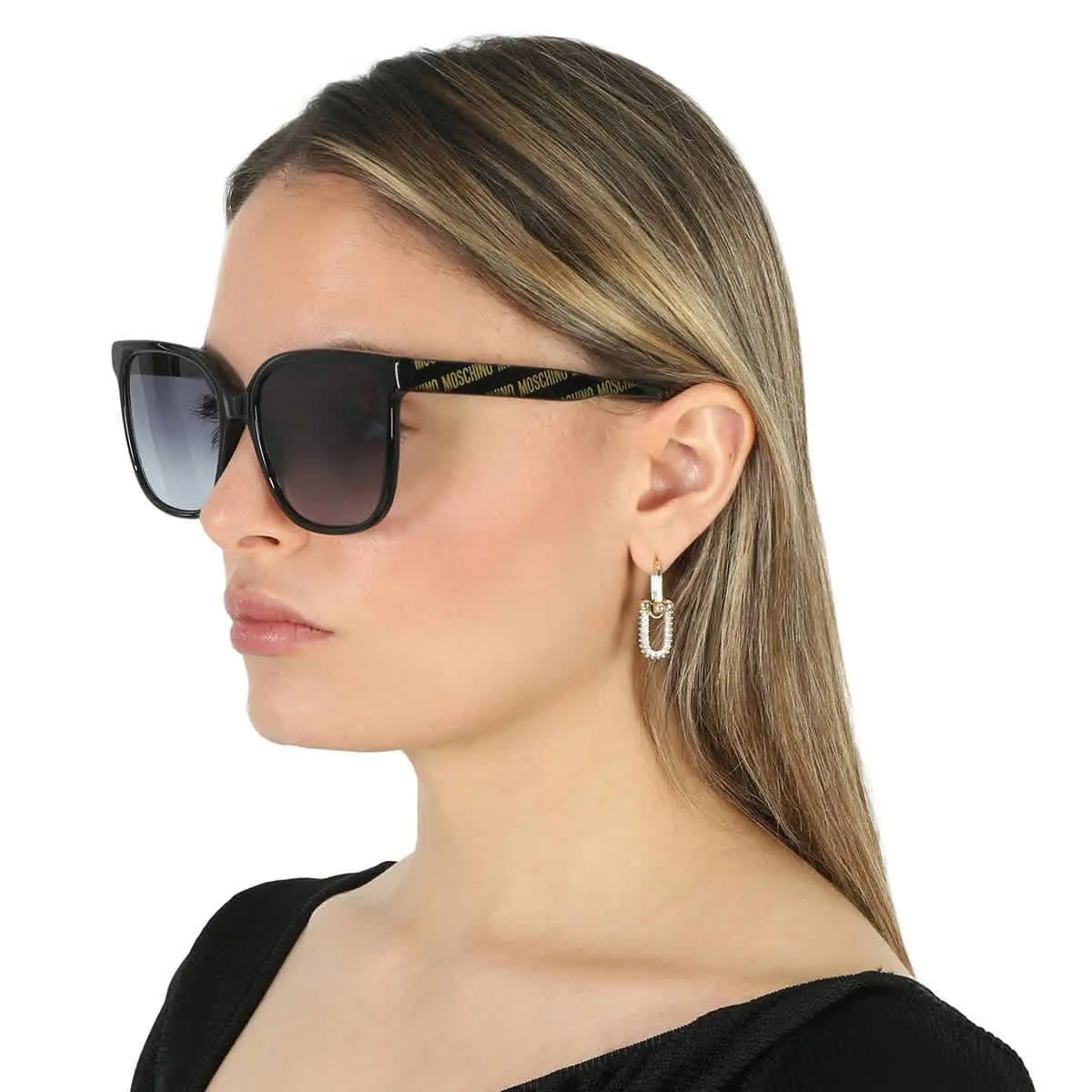 Moschino Grey Shaded Square Ladies Sunglasses MOS134/F/S 07RM/9O 58