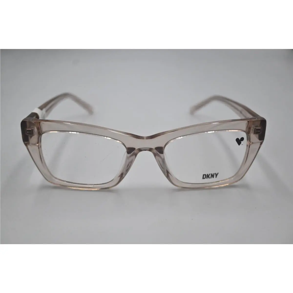 Dkny Eyeglasses Frames DK5021 265 Clear Pink Cat Eye Thick Rim 51-20-135 QE