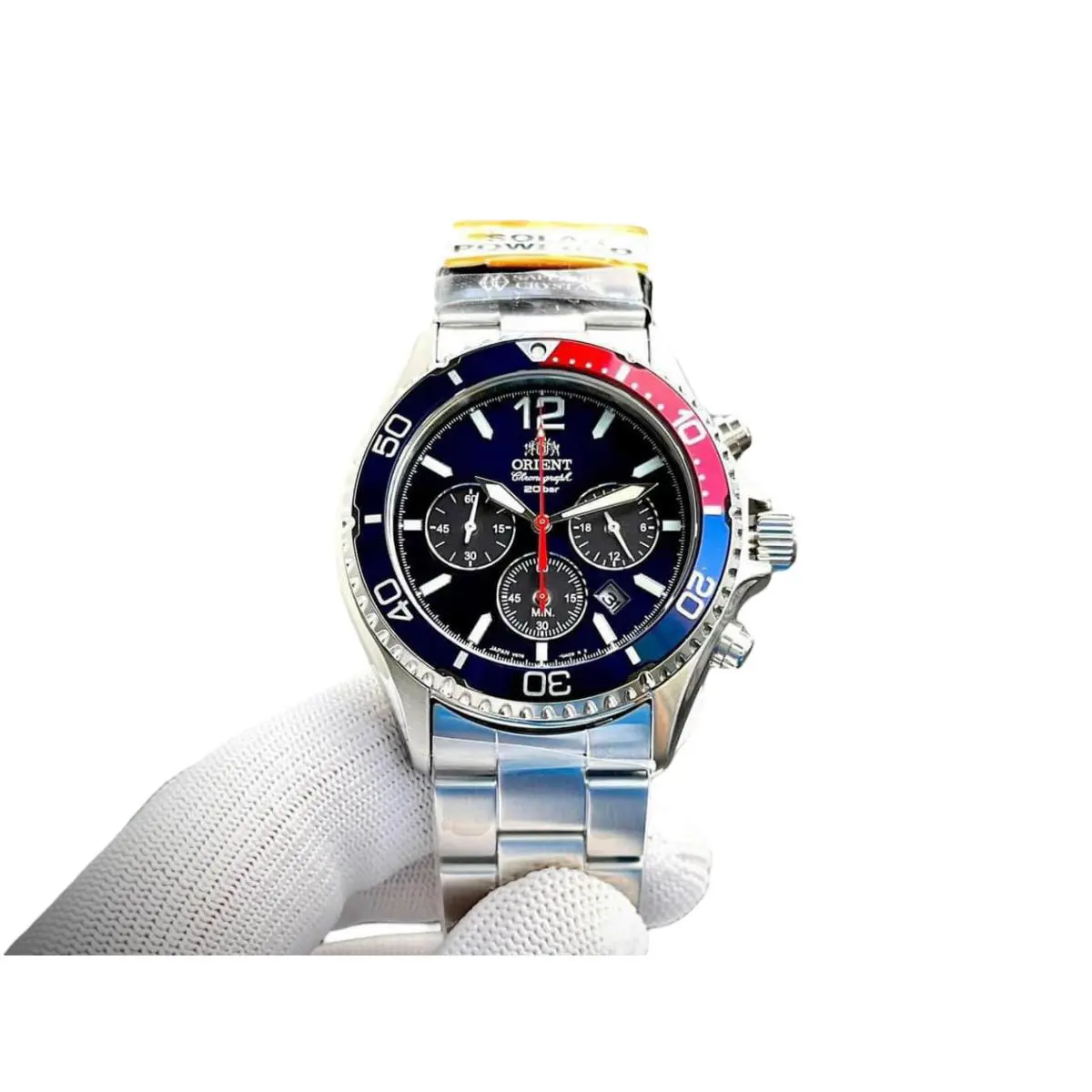 Orient Sport Mako Solar Powered Sapphire Blue Dial RN-TX0201L Men`s Watch