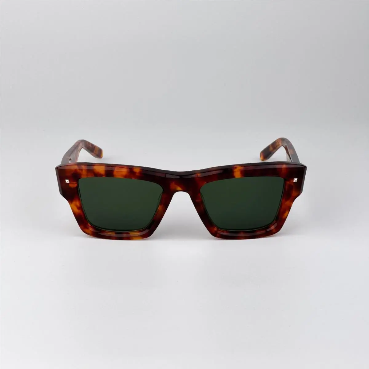 Valentino Men Sunglasses Honey Havana Green Square Xxii VLS-106 X