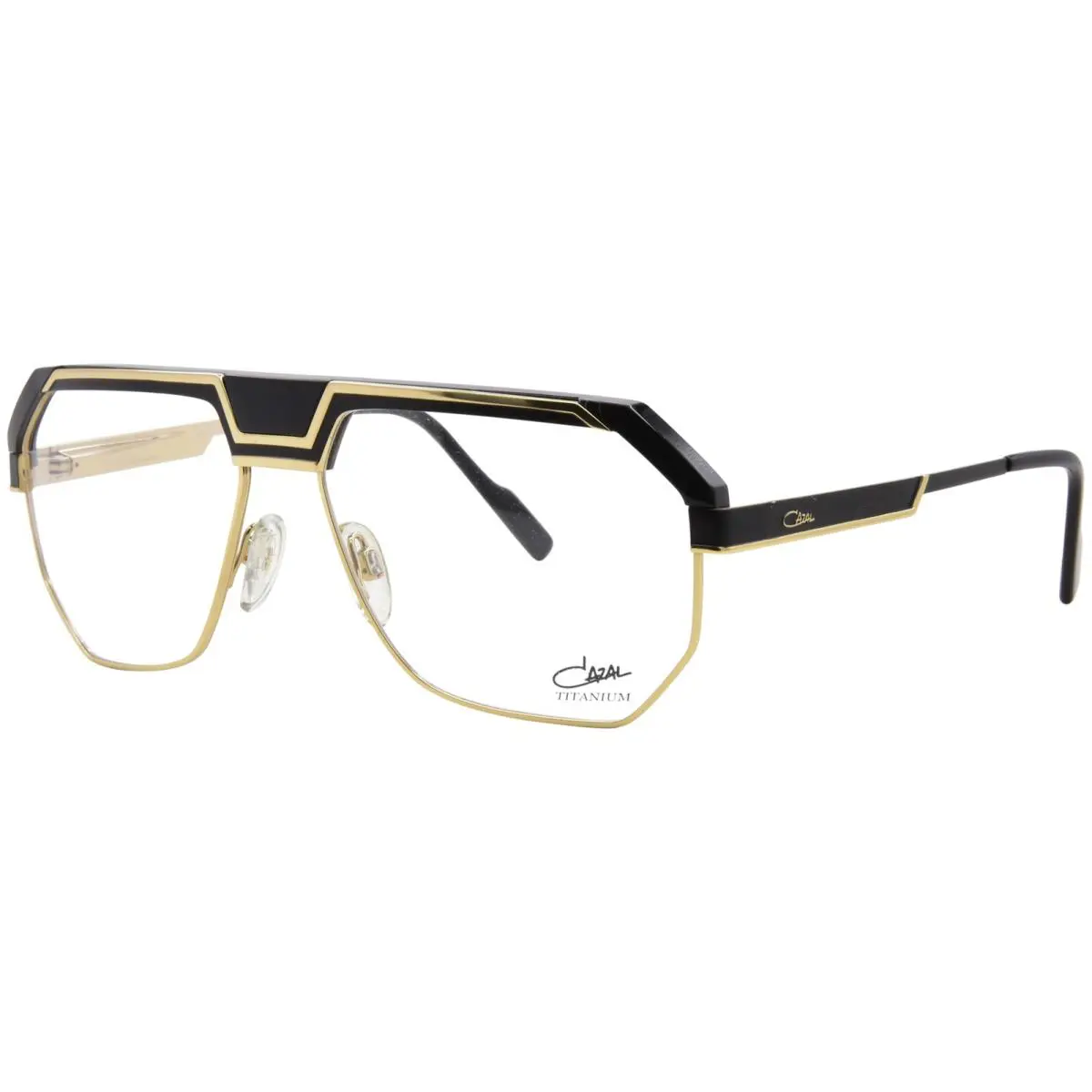 Cazal 790 001 Eyeglasses Men`s Gold/black Full Rim Pilot 61mm