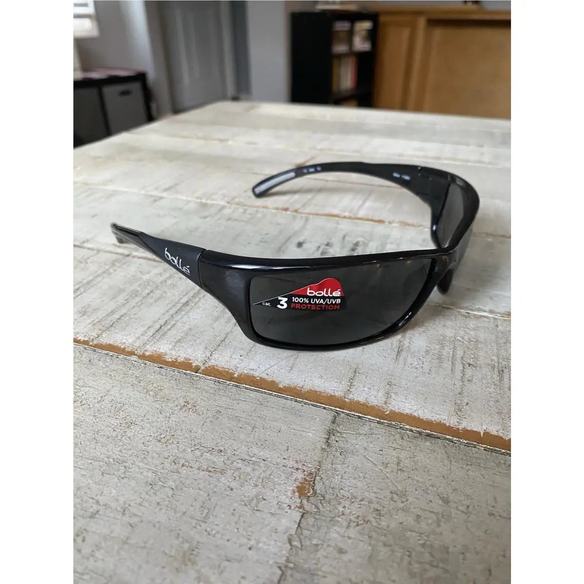 Bolle Slice 11968 Black Oval Sunglasses Men’s Black Lens