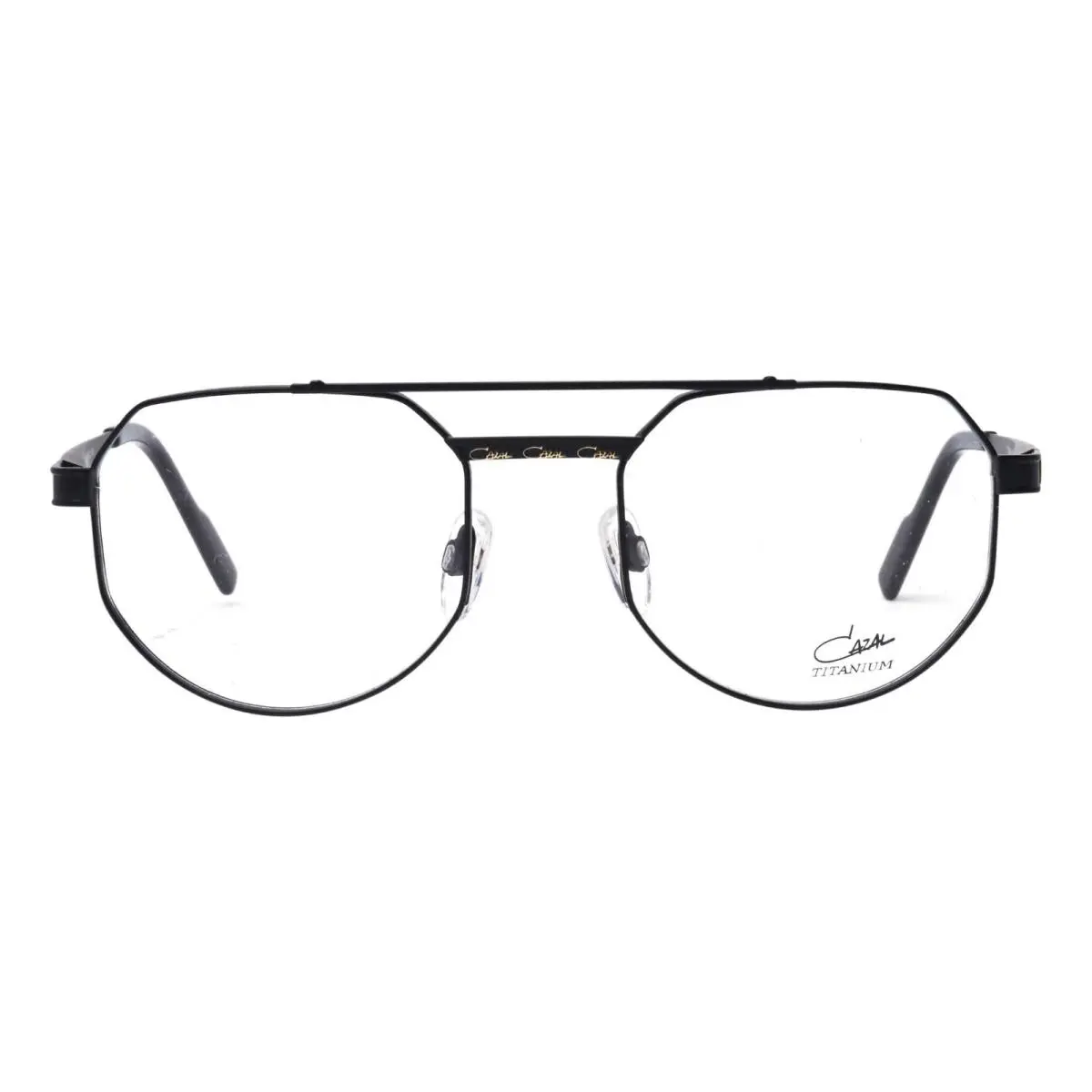 Cazal Eyeglasses Frames 7093-C003 Black Aviator Full Rim Titanium 53-21-145