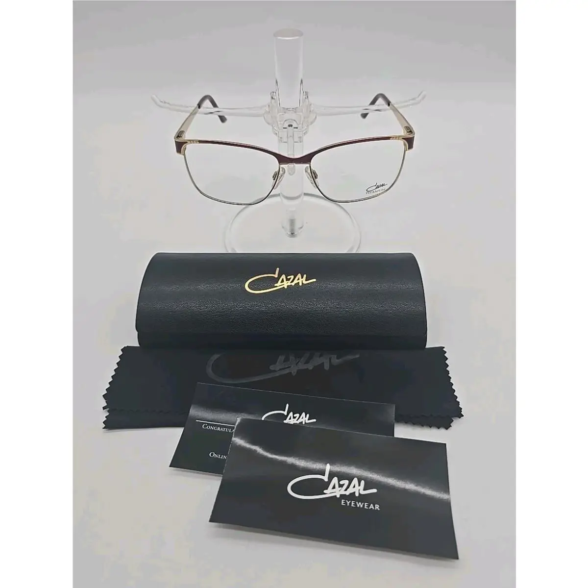 Cazal Eyeglasses Frames 4287 Col 003 Bordeaux Gold 52 16 135mm