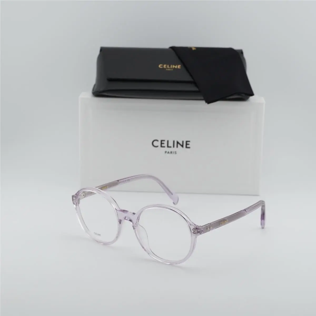 CL50092I 078 Transparent Lilac 53mm Eyeglasses by Celine