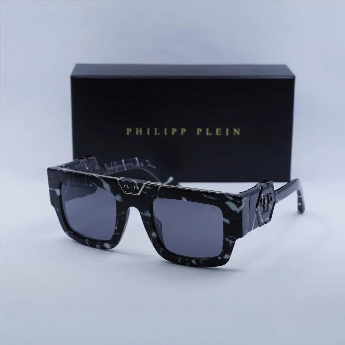 Philipp Plein SPP092M Z21G Marbled Black/grey 50-25-145 Sunglasses