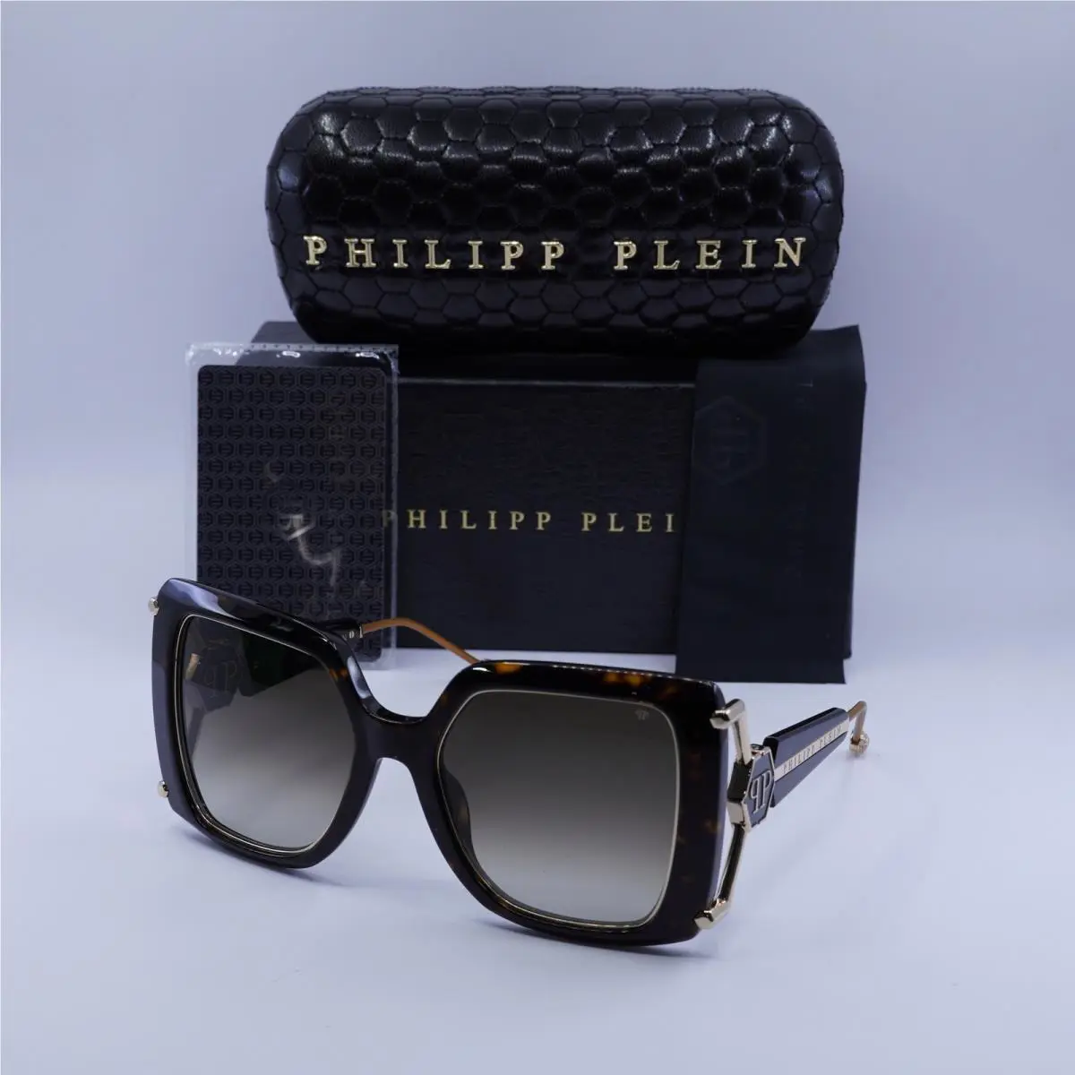Philipp Plein SPP121S 0722 Dark Havana/green Gradient 56-21-120 Sunglasses