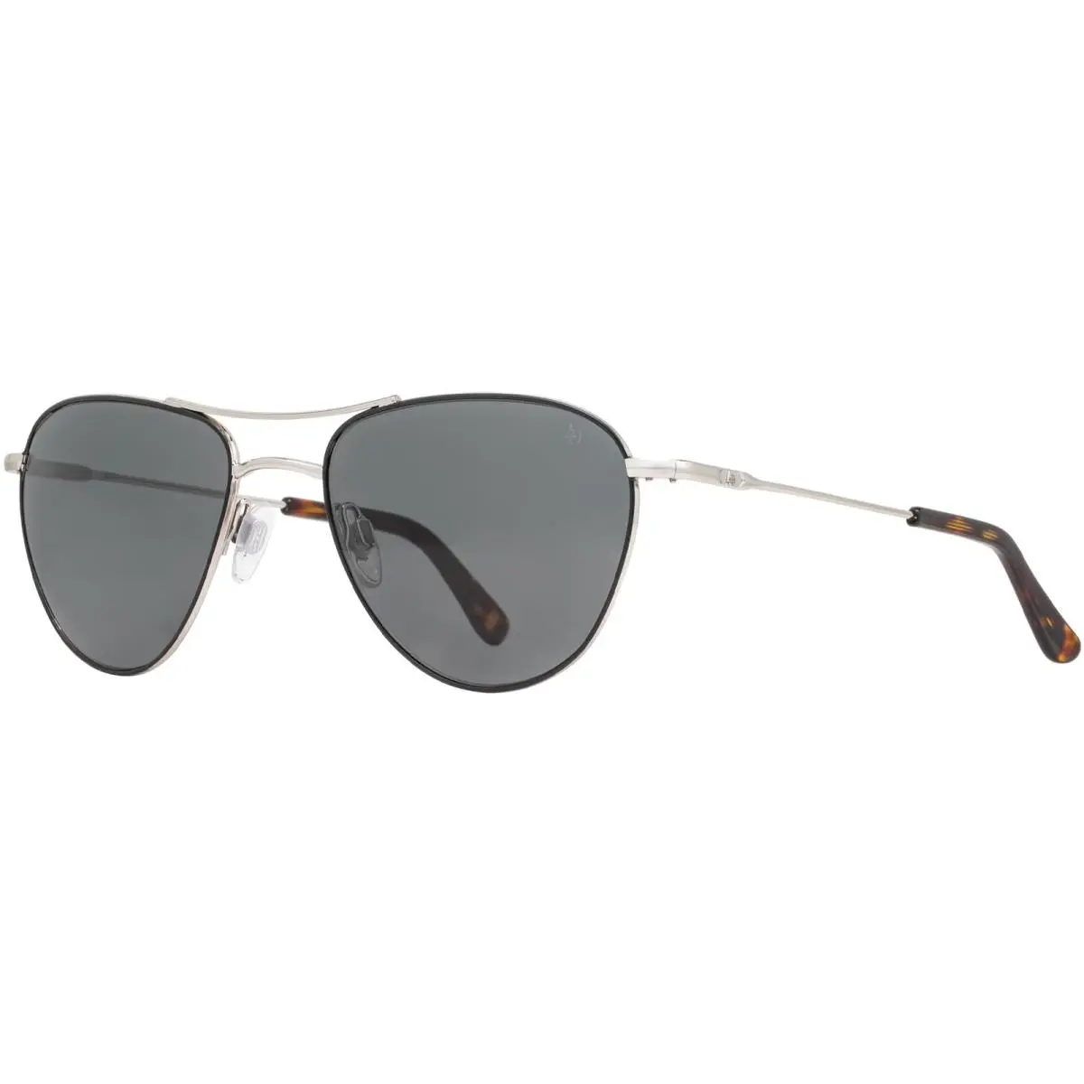 Sebring Polarized Women`s Aviator Sunglasses w/ Nylon Lns - Usa Black Silver-Tone/Gray (155STTOGYN-P) by American Optical