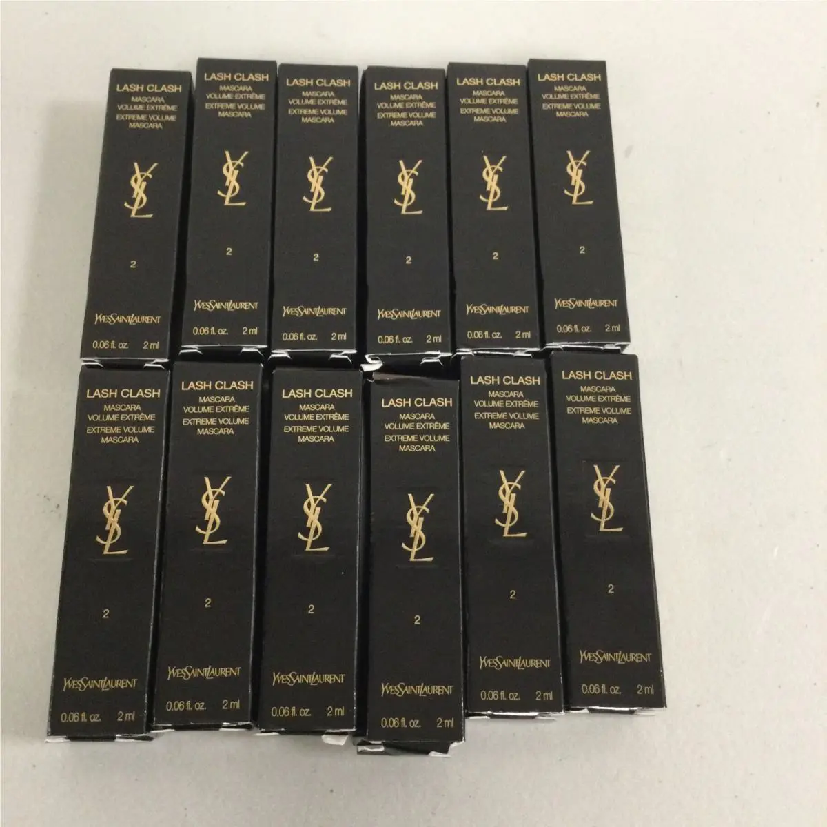 Lot OF 12 Yves Saint Laurent Ysl Lash Clash Mascara in Brown Mini .06oz 2ml
