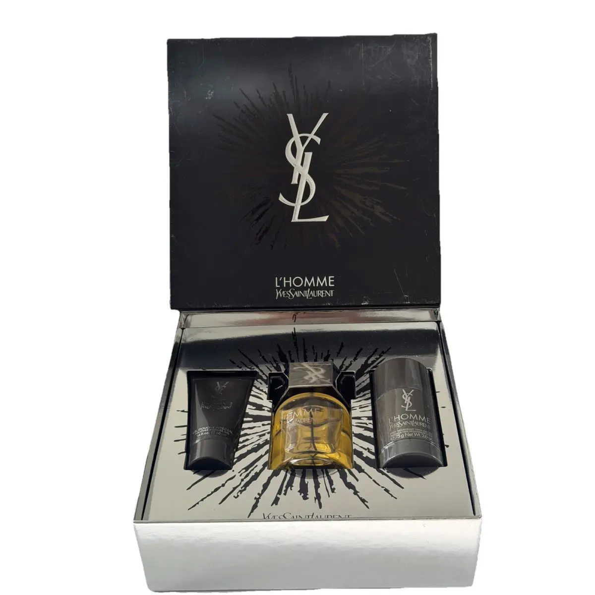 Yves Saint Laurent L`homme 3-Piece Gift Set - Edt Spray Shower Gel Deodorant