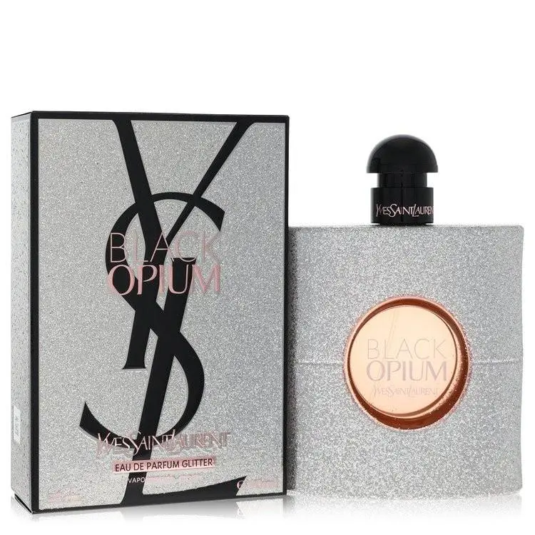 Black Opium Glitter by Yves Saint Laurent Eau De Parfum 3 oz For Women