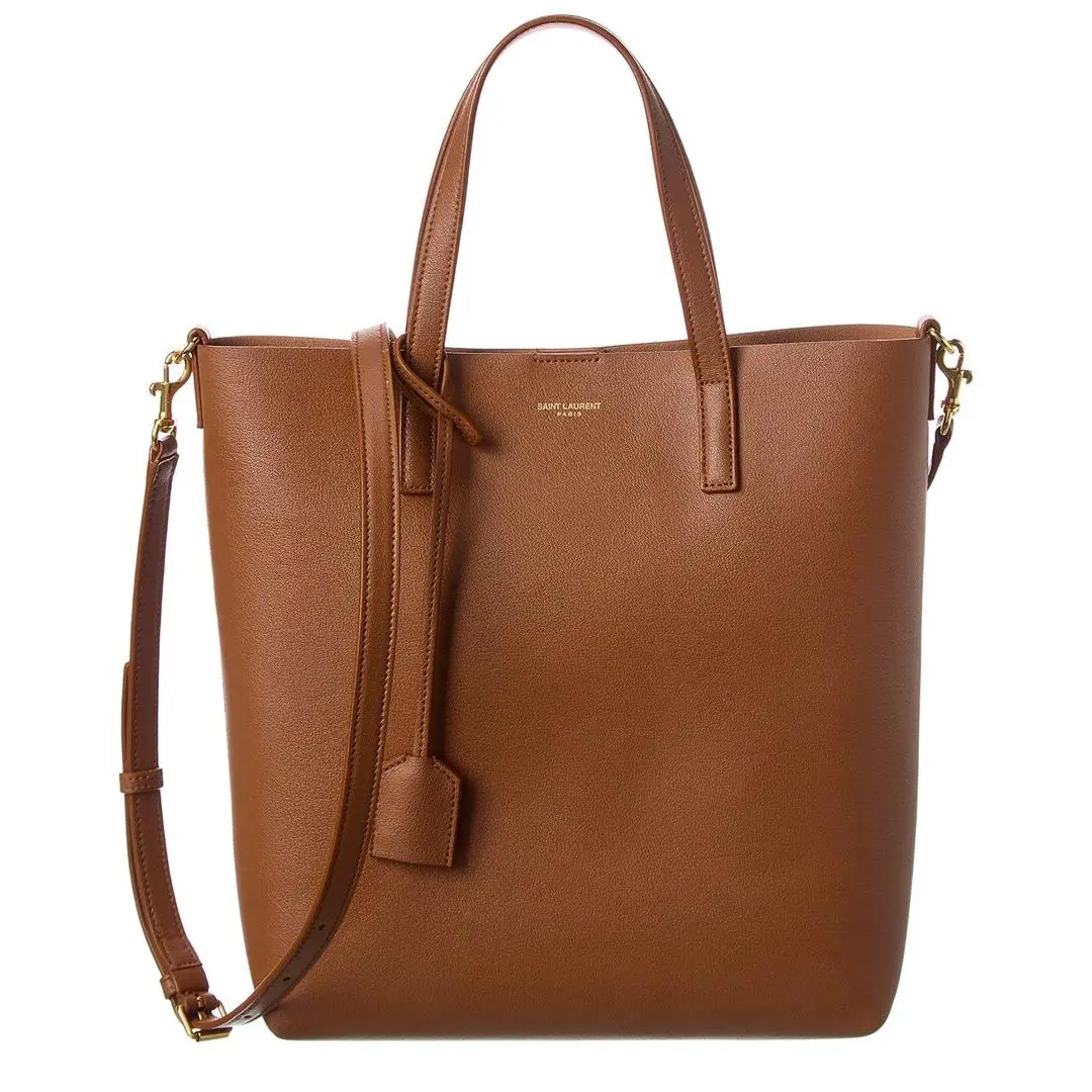 Saint Laurent Toy N/s Leather Shopper Tote Women`s Brown