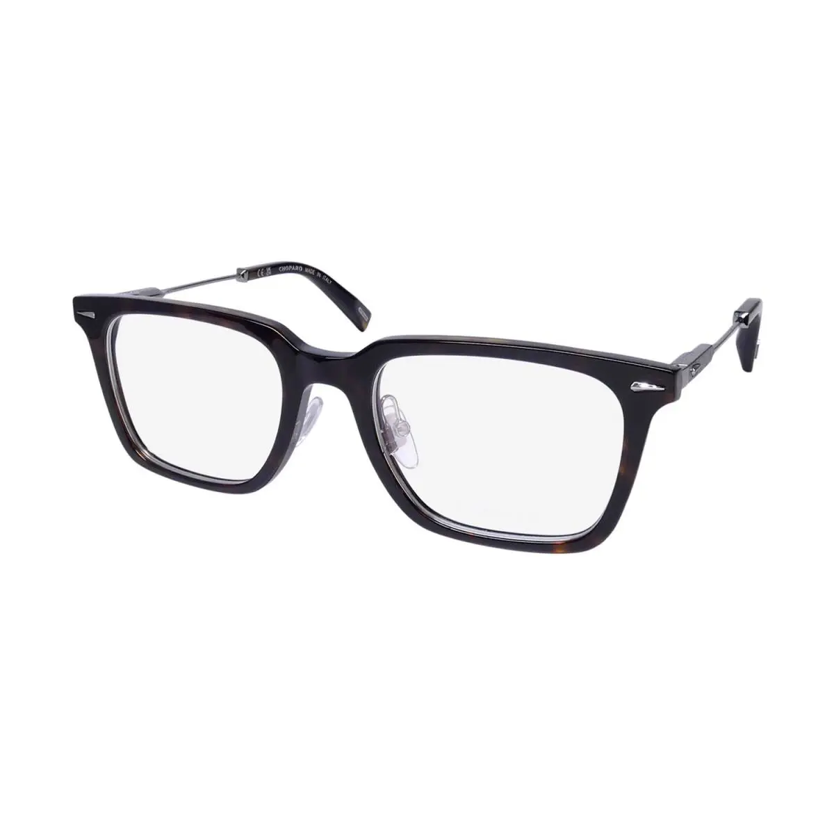 Chopard VCH346 Eyewear 03AQ Square Brown Full-rim Italy 52-21-145 Plastic