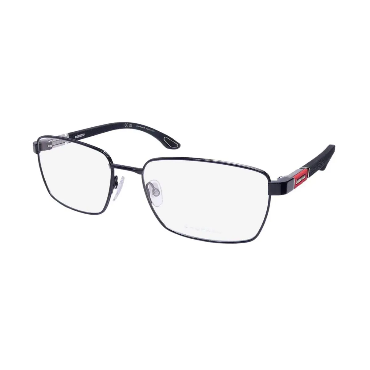Chopard VCHG88 Glasses Rectangular Italy 57-17-140 Black Full-rim Womens