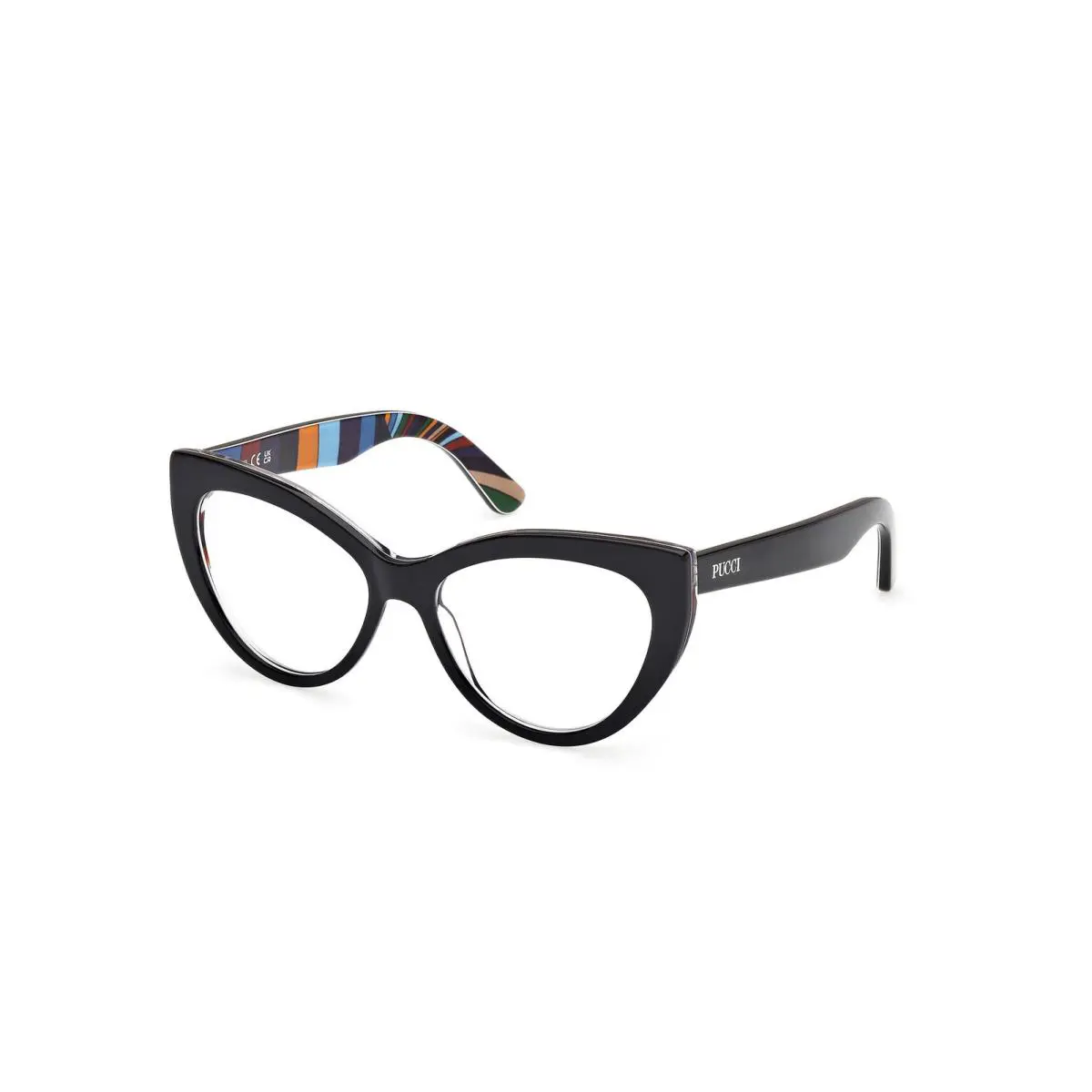 Emilio Pucci EP5266 Eyeglasses Eye Glasses 004 Black White 54 Unis