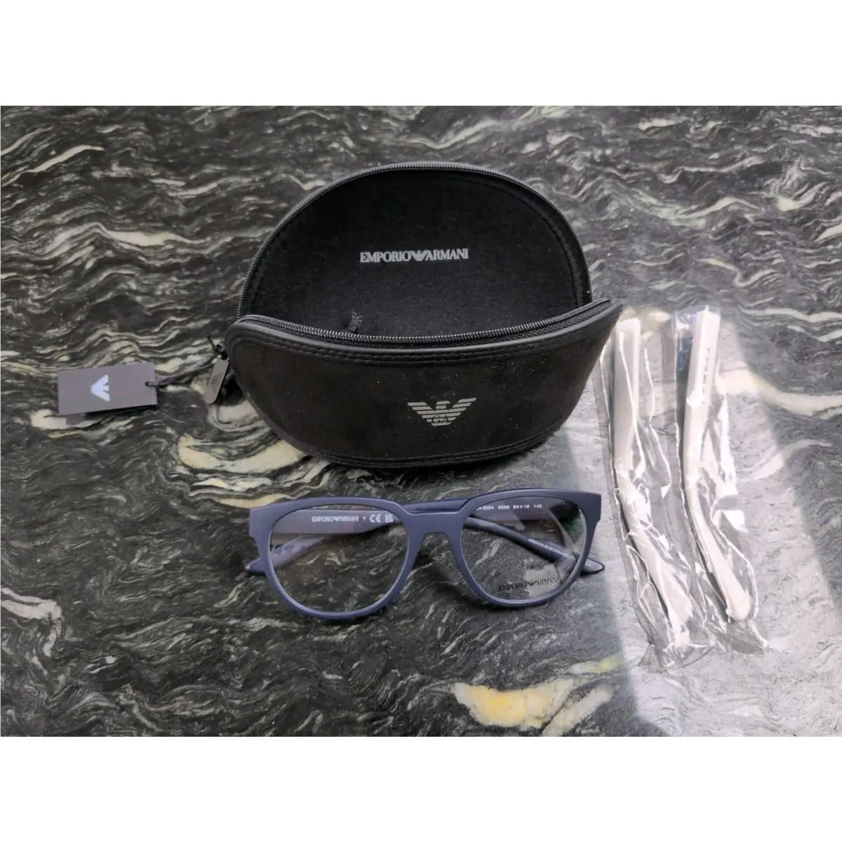 Emporio Armani EA3224 Matte Blue Men`s 52 mm Sunglasses
