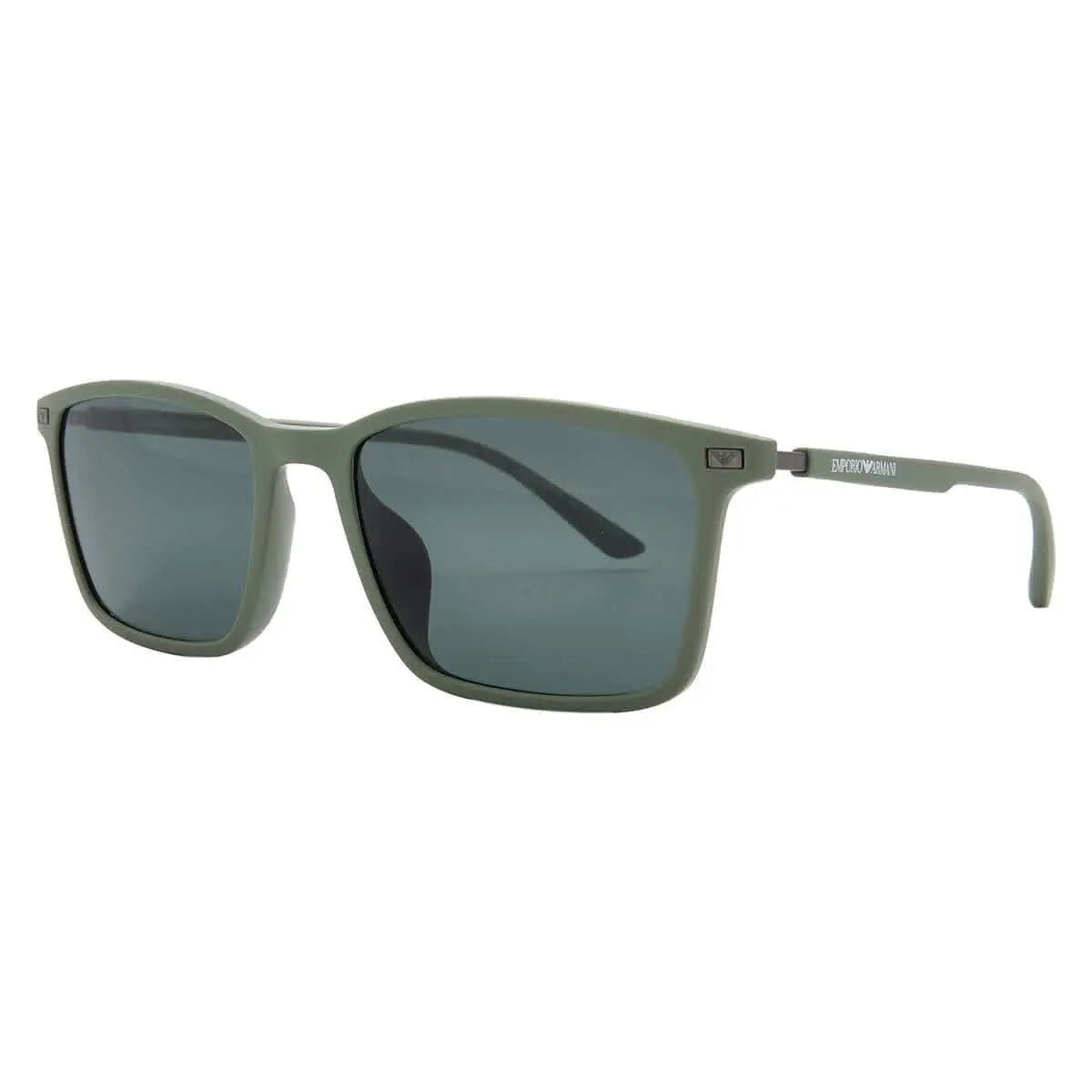Emporio Armani Green Rectangular Men`s Sunglasses EA4223U 542471 56