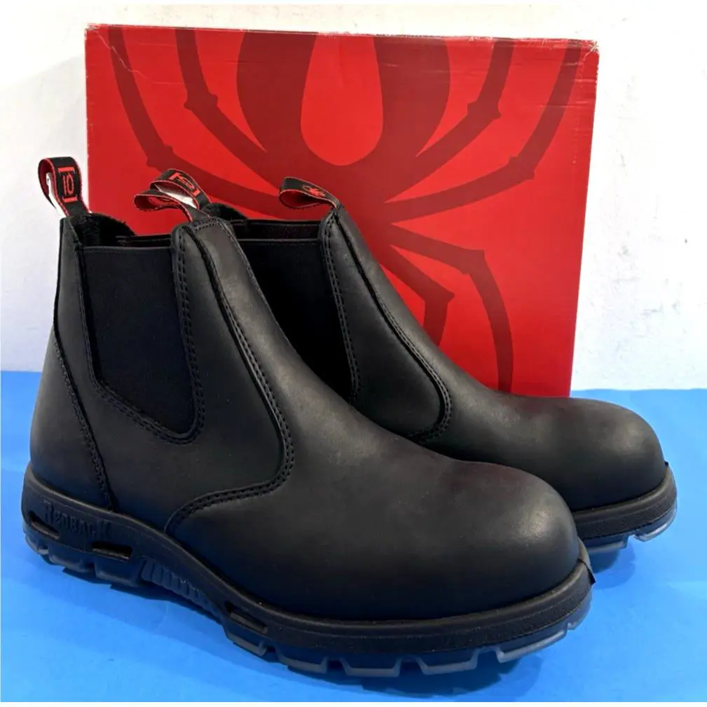 11 US Men`s  Bobcat Usbbk Tpu Safety Steel Toe Boots Black Oil Kip by Redback