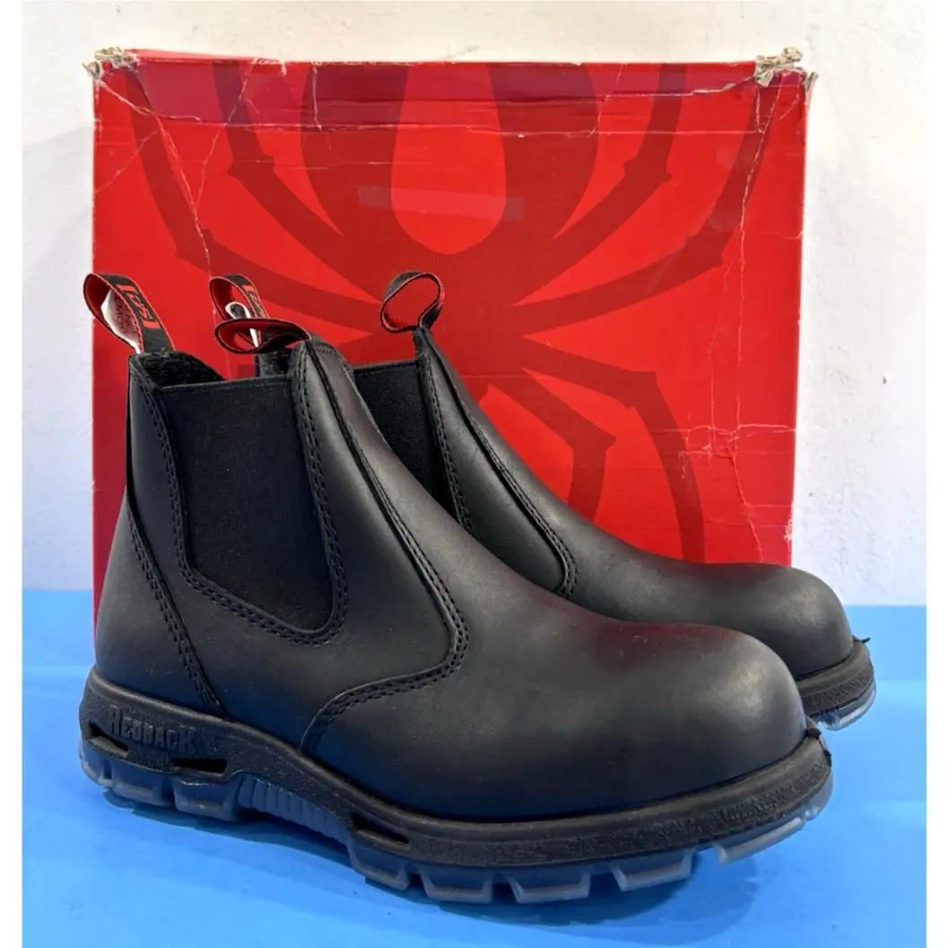 6.5 US Men`s  Bobcat Usbbk Tpu Safety Steel Toe Boots Black Oil Kip by Redback