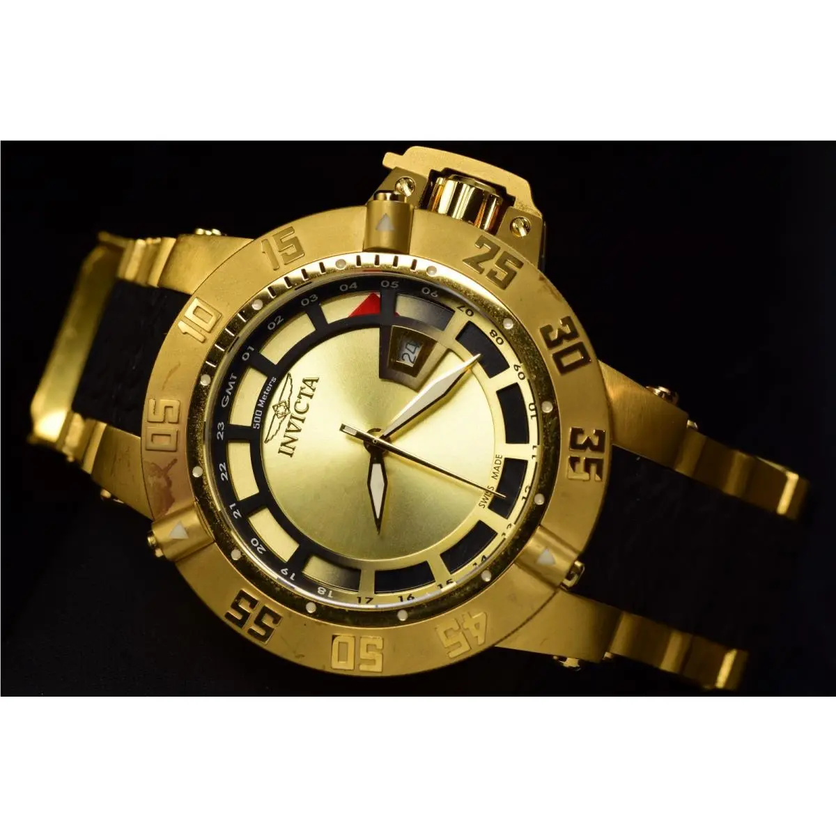 Invicta Mens Subaqua Noma Iii Gmt Quartz SS Swiss Made Bracelet Watch 50mm