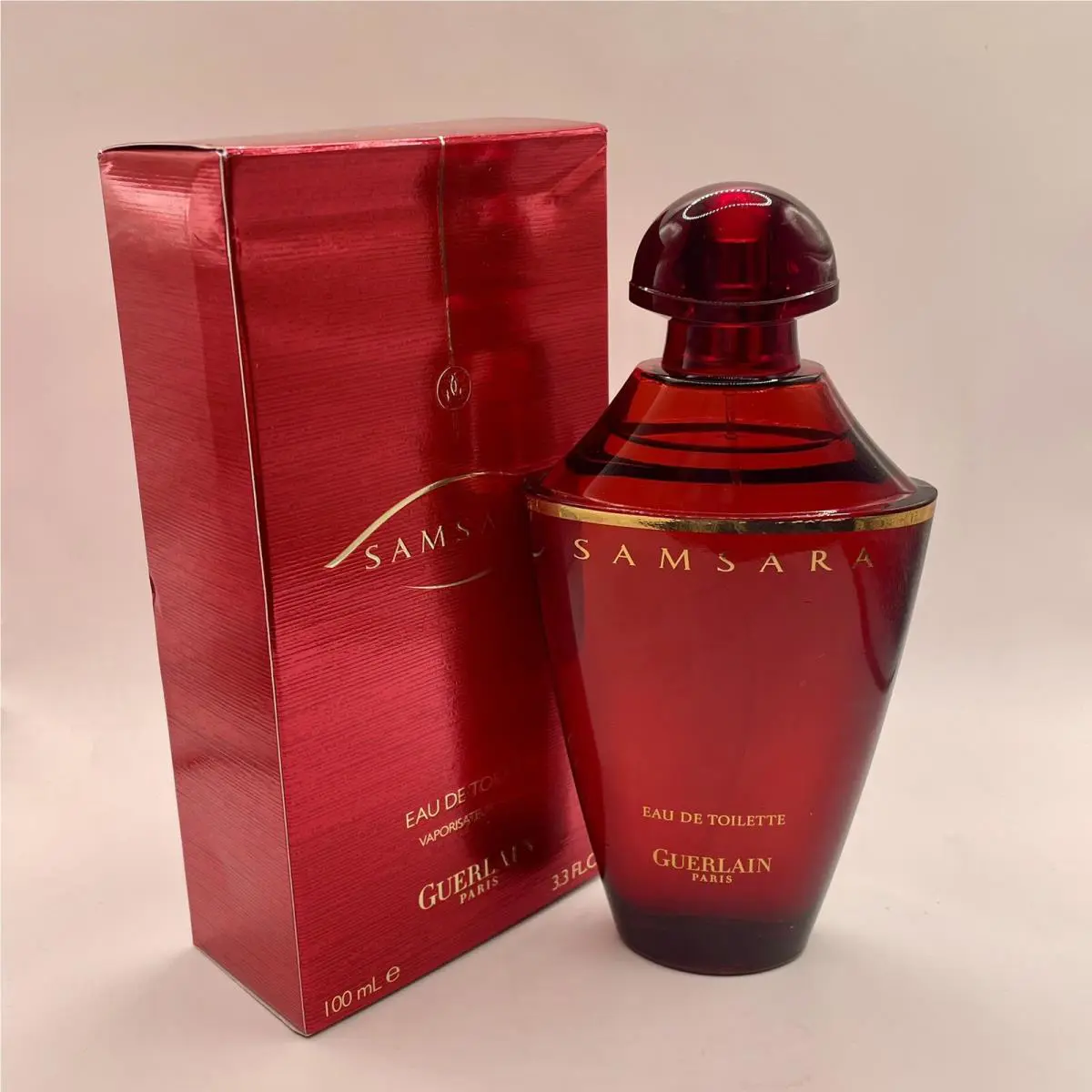 Samsara By Guerlain Edt Spray 100 ml 3.4 oz Rare Htf Red Bottle