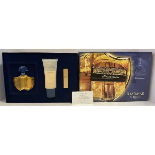 Vintage Guerlain Shalimar Perfume Milky Veil Purse Spray Gift Set Rare Nos